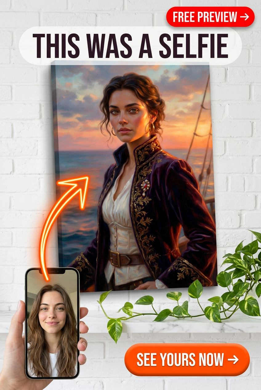 Op Maat Gemaakte Piratenavontuur Portret voor Koppels