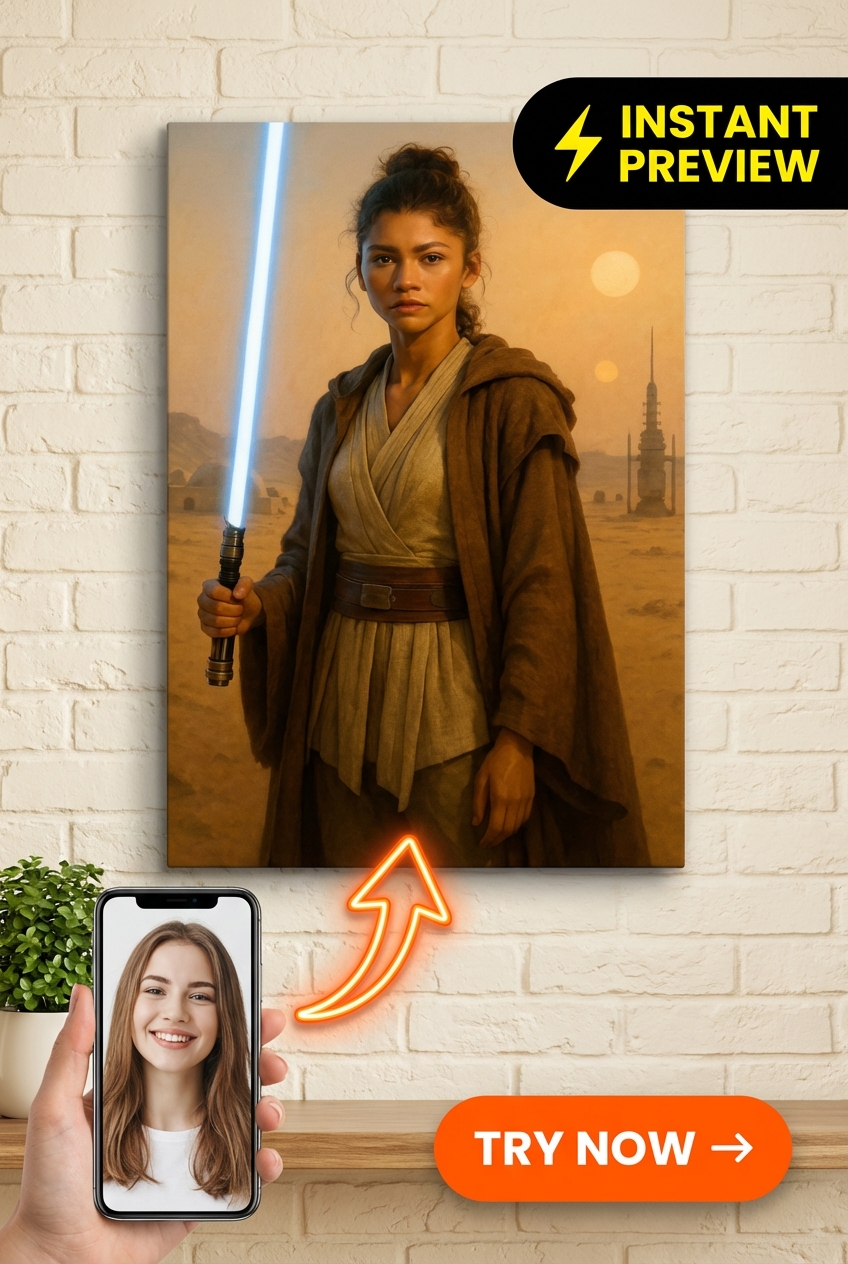Futuristic Custom Portrait from Photo | Personalized Gift for Her