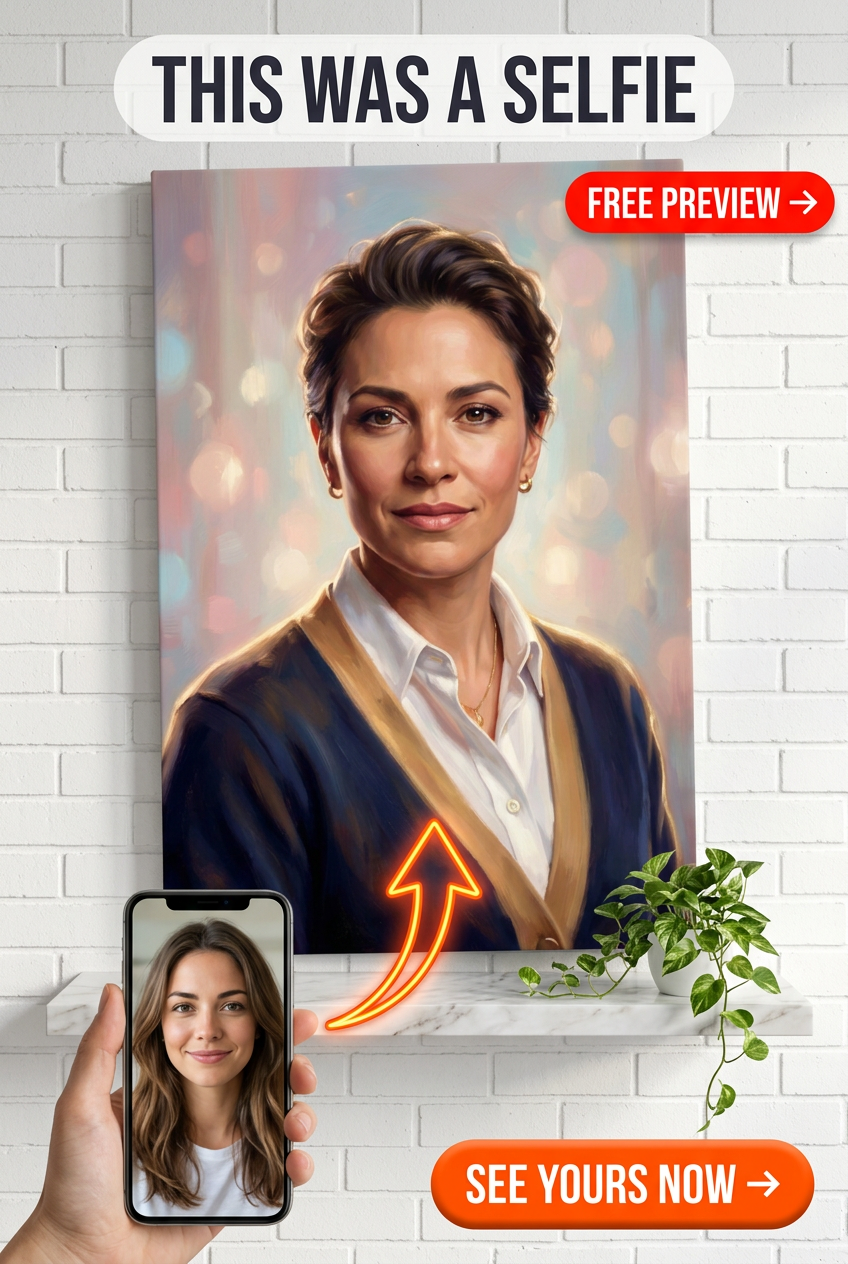 Élégance Moderne : Portrait sur Toile Personnalisé