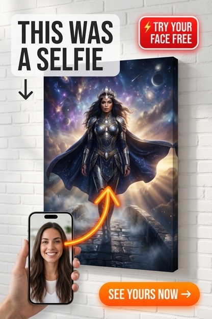 Episch Fantasy Held Portret: Starlit Ridder Editie