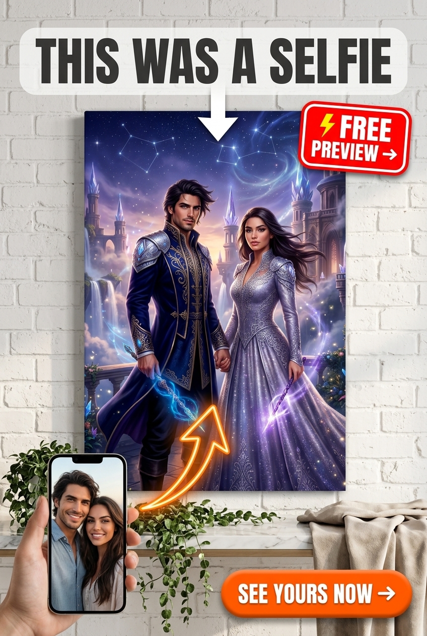 Enchanted Dominion: Magical Couple Canvas