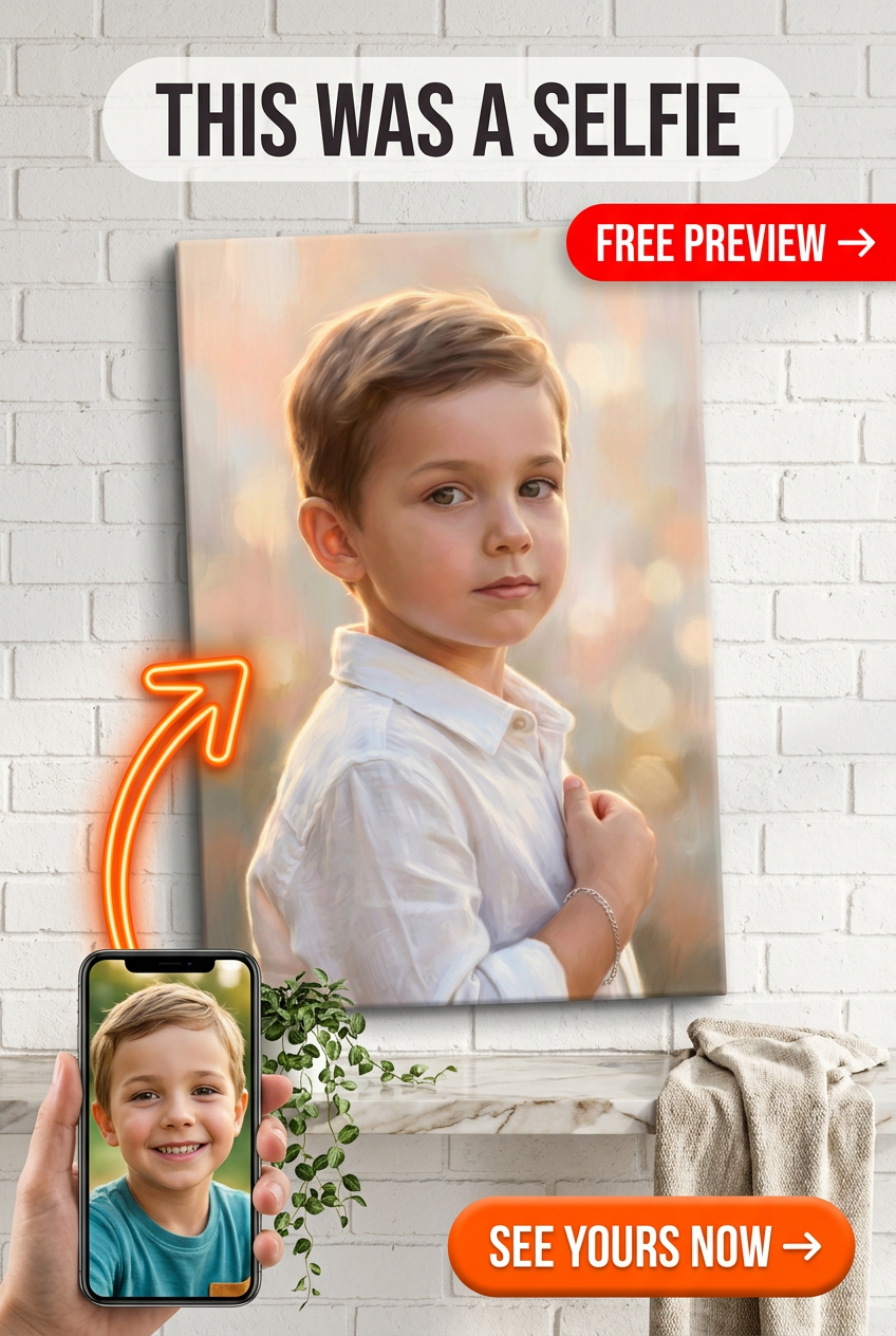 Custom Renaissance Boy Portrait — Serene Canvas from Photo