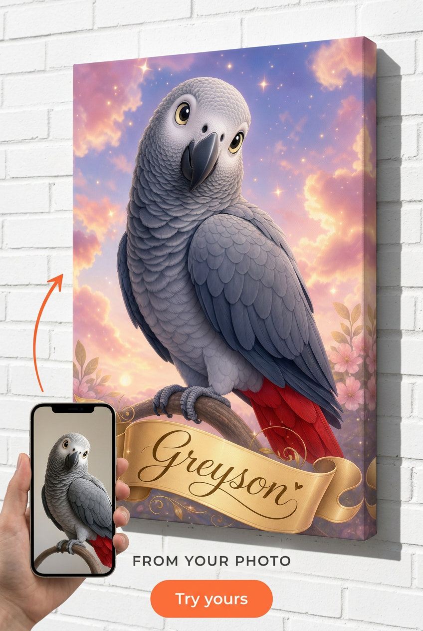 Custom Disney Cat Portrait — Whimsical Pet Canvas from Photo