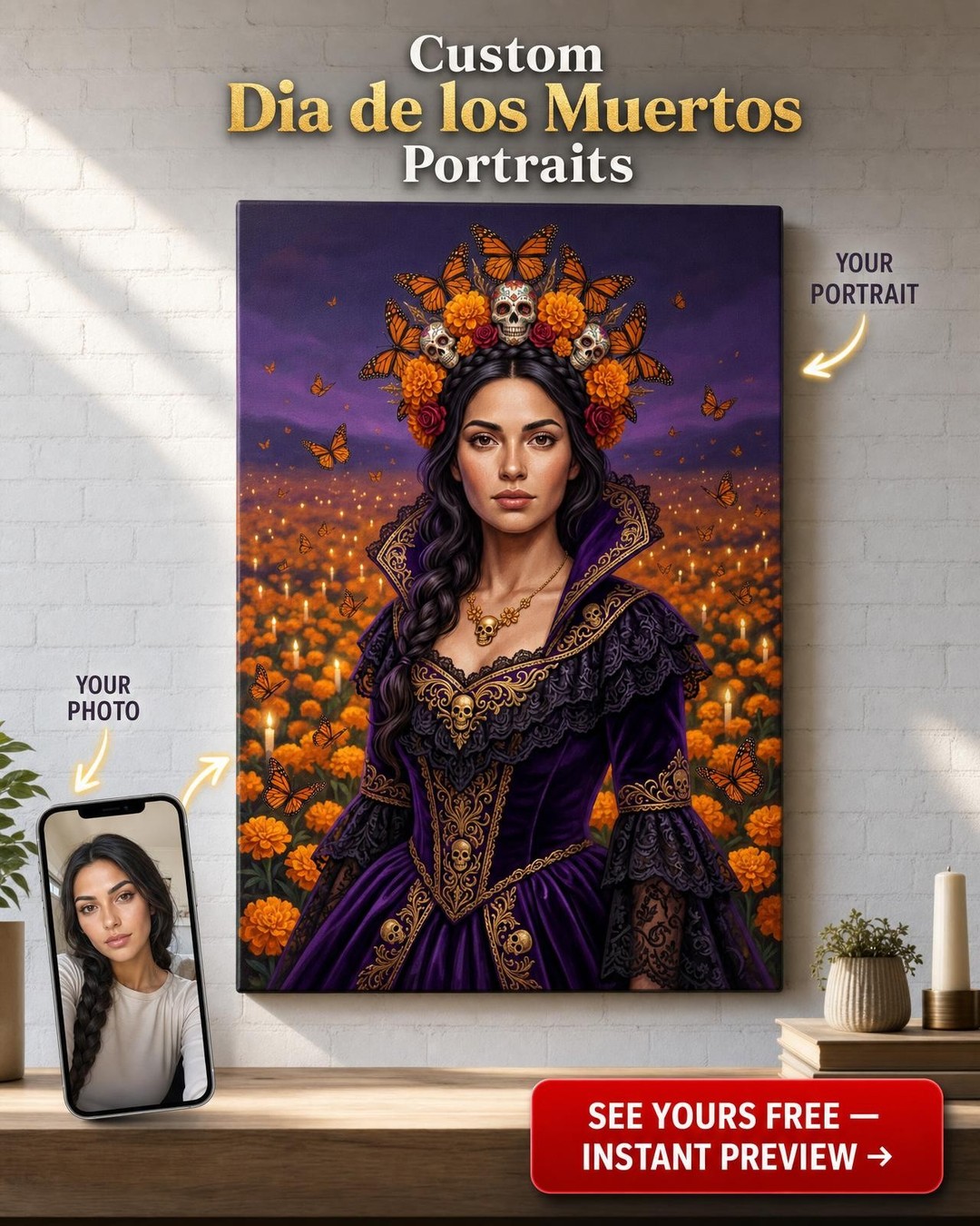 Custom Fantasy Portrait for Her