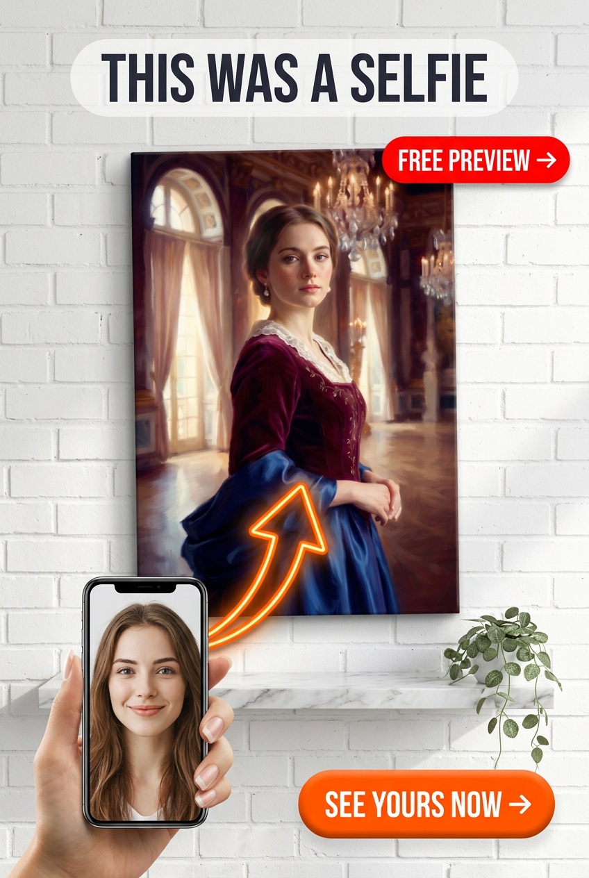 Custom Baroque Woman Portrait — Regal Canvas