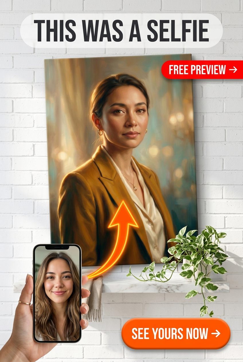 Custom Impressionist Woman Portrait — Serene Canvas Art from Photo