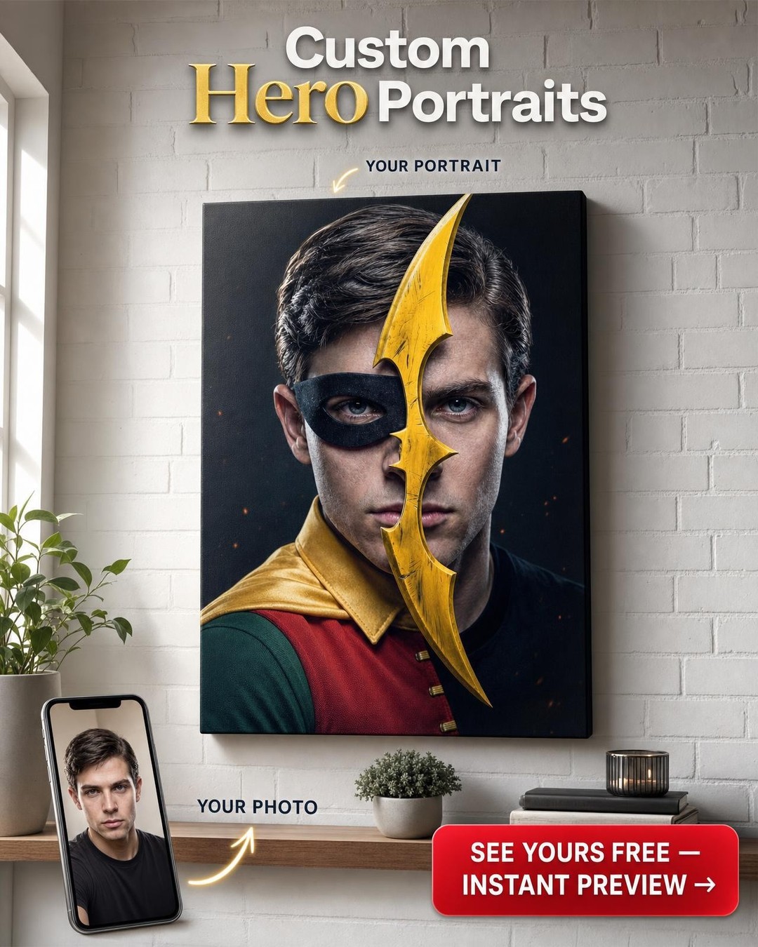 Custom Portrait from Photo | Personalized Canvas Gift