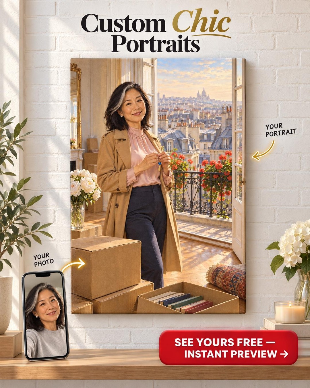 New Chapter Custom Portrait from Photo | Personalized New Chapter Gift