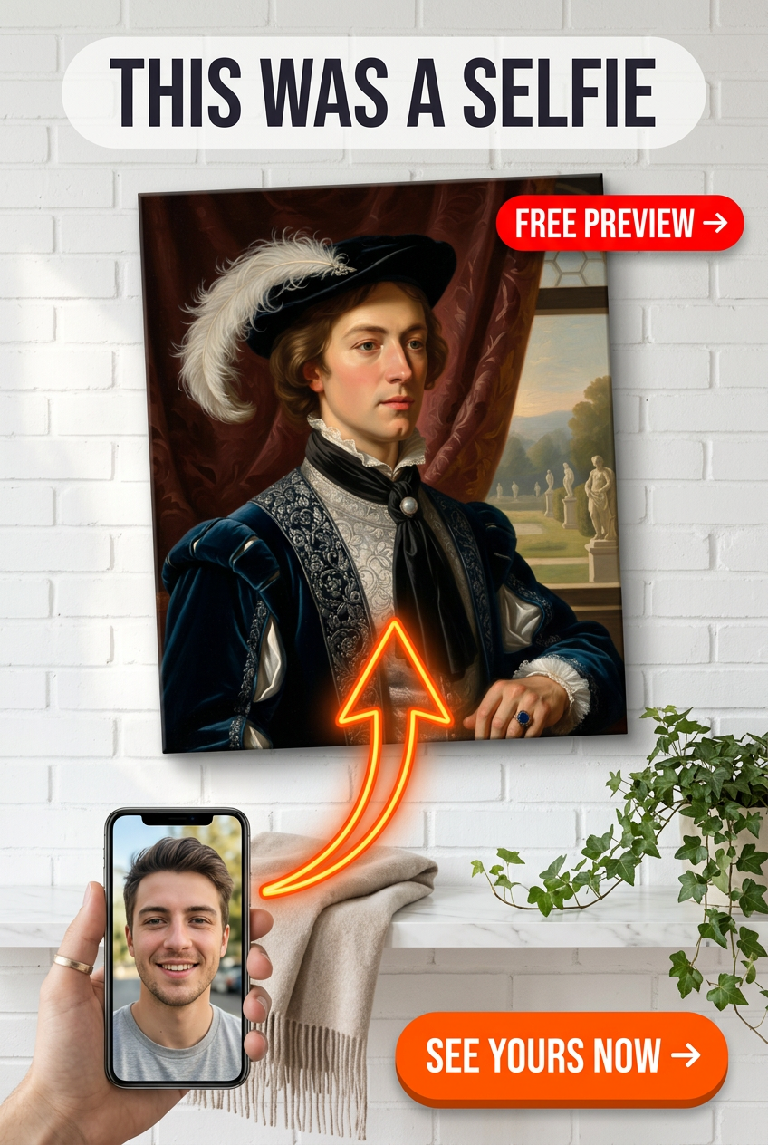 Suave Renaissance Portrait - Timeless Elegance