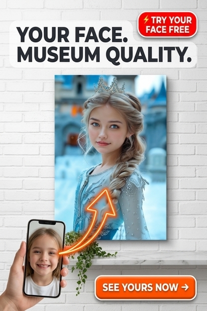 Royal-Inspired Custom Portrait from Photo | Personalized Gift for Kids