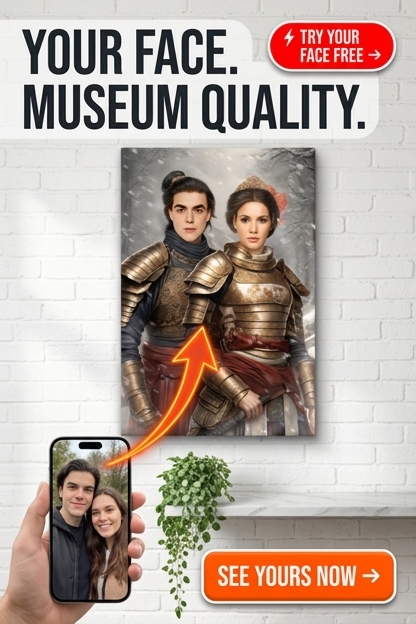 Portrait Personnalisé Thème Fantaisie de Photo | Cadeau pour Couples