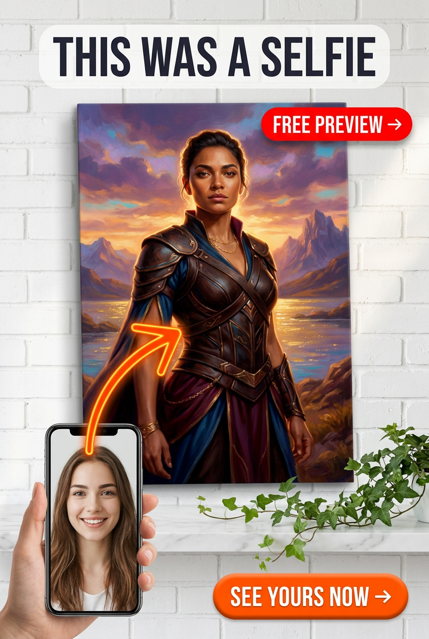 Aangepast Fantasy-Krijgergeest-Portret voor Mannen
