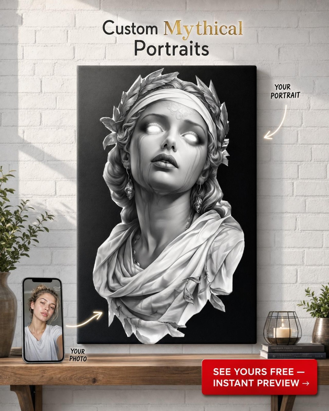 Custom Portrait from Photo | Personalized Canvas Gift