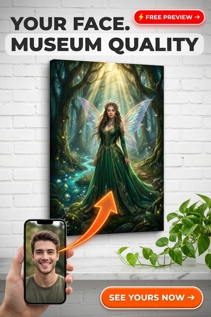 Custom Mystic Fae Portrait - Enchanted Faerie Realm