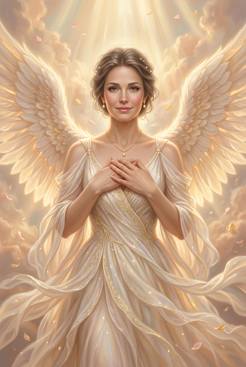 The Angel Mother Portrait - Best Personalized Portrait Gift for Moms & Loved Ones - PortraitGift