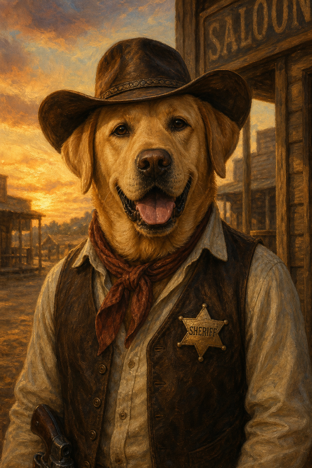 Custom Wanted Poster — $5000 Reward Vintage Canvas