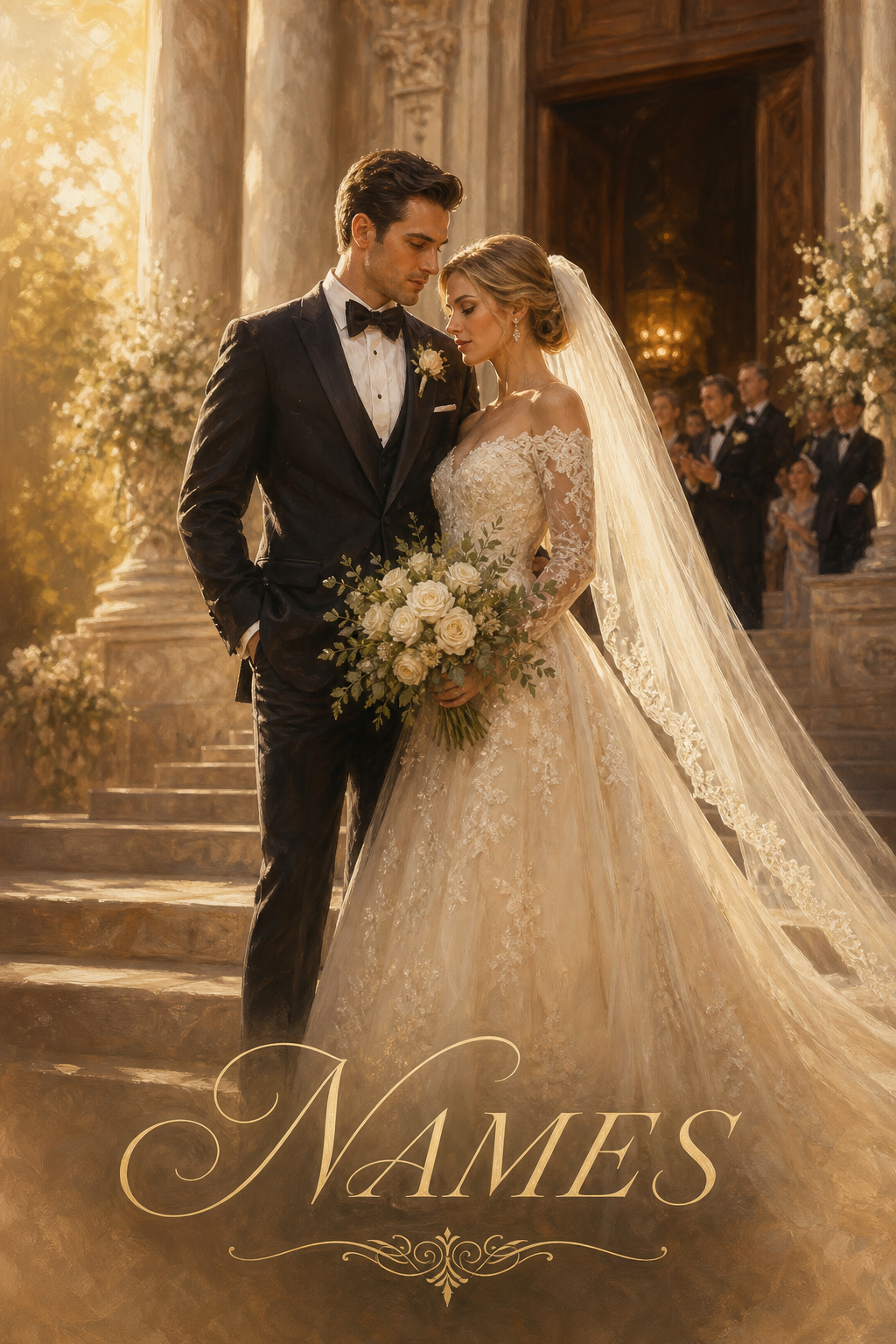 Custom Wedding Couple Portrait — Romantic AI Art from Photo
