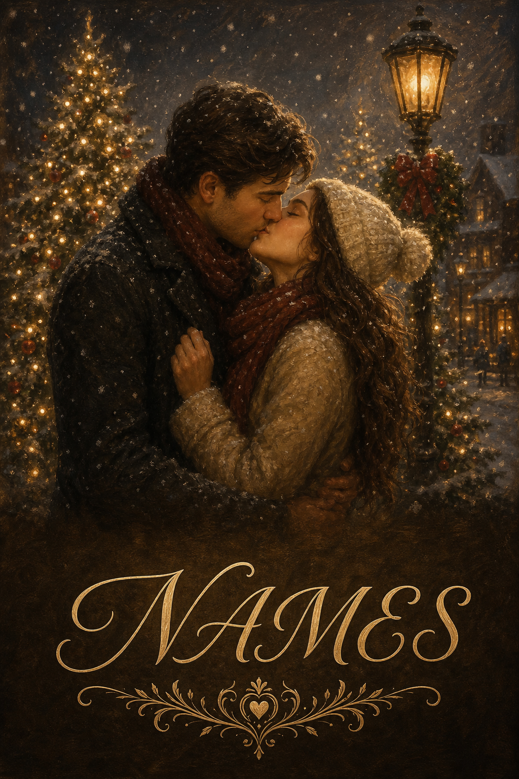 Custom Christmas Couple Portrait — Festive AI Art from Photo