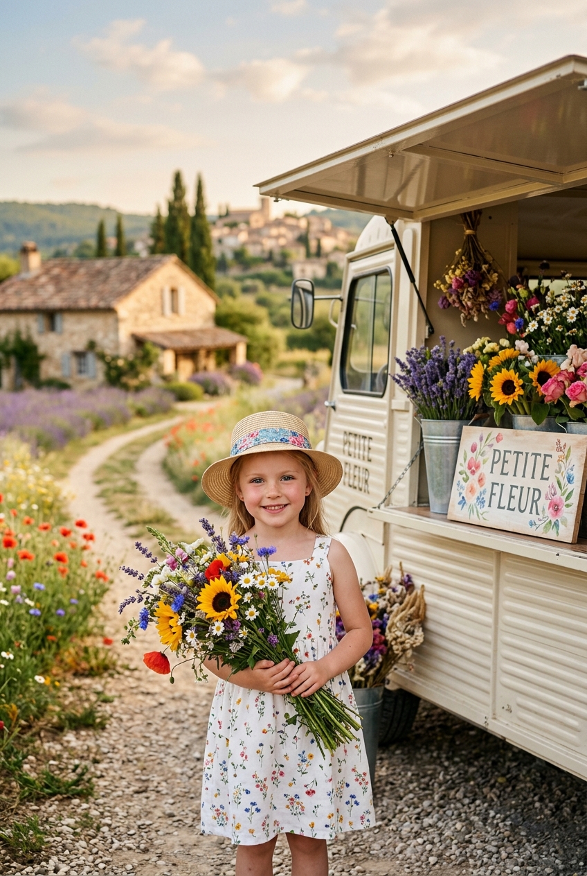 Flower Delivery Van Custom Portrait - Best Personalized Portrait Gift for Any Occasion | Unique Custom Art - PortraitGift