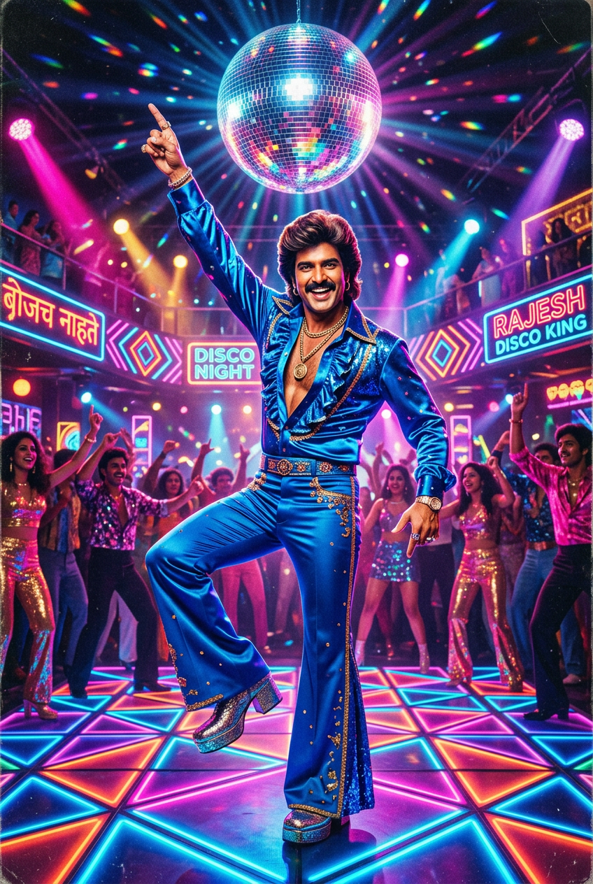 Bollywood Disco King Portrait - Why Personalized Gifts Are Better for Creating Lasting Memories - PortraitGift