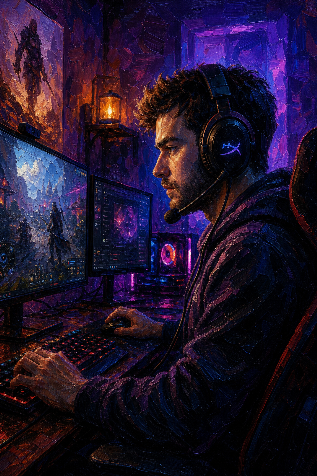 Custom Gaming Hobby Single-Man Portrait — Heroic AI Art from Photo