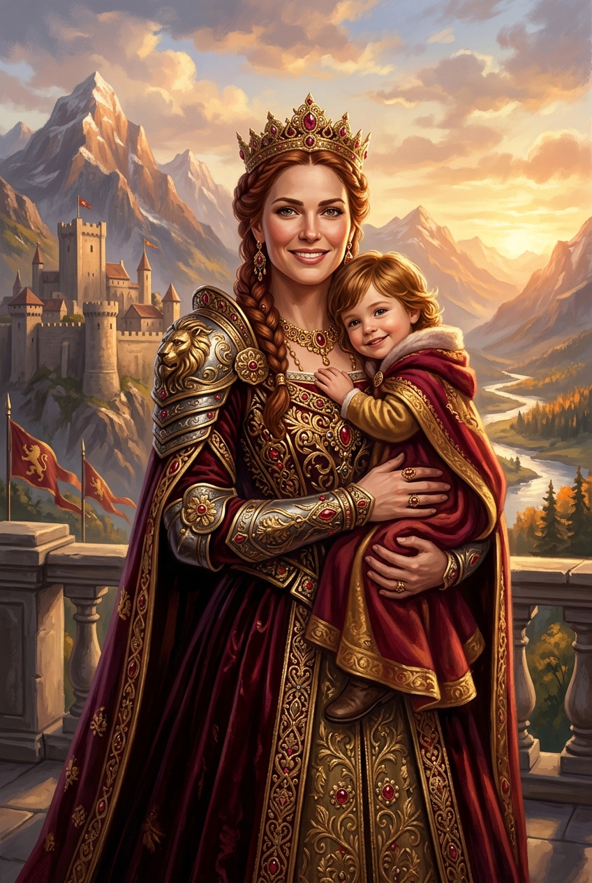 The Queen of Courage Portrait - Gift Ideas for Girlfriend (2026) — Unique & Romantic Personalized Gifts - PortraitGift