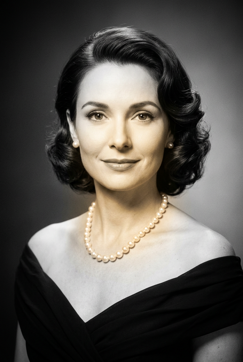 Vintage Cinema Mom Portrait - Gift Ideas for Girlfriend 2026 — Romantic & Unique Personalized Gifts - PortraitGift
