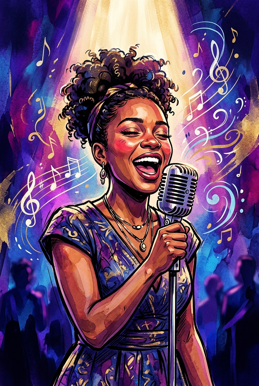 Soulful Singer Custom Portrait - Best Personalized Wedding Gift Ideas (2026 Guide) - PortraitGift