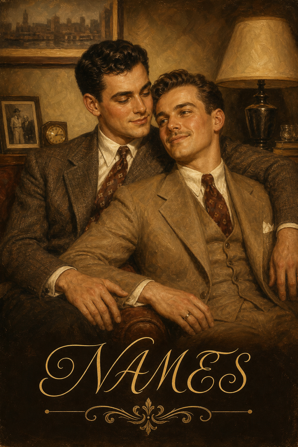 Custom Vintage Couple Portrait — Timeless Romance from Photo