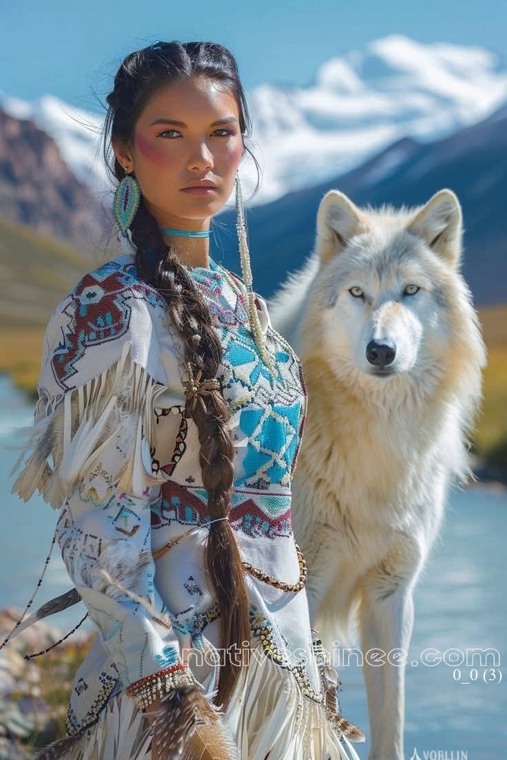Indigenous-Inspired Custom Portrait from Photo | Personalized Gift for Her - Best Personalized Portrait Gift - Unique Custom Art for Her - PortraitGift