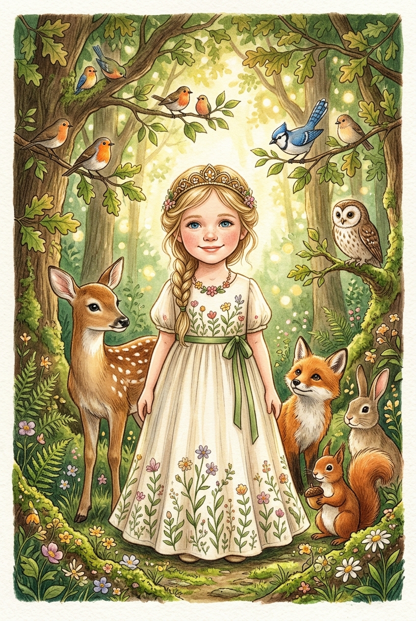 Woodland Friends Custom Portrait - Most Sentimental Gifts They'll Keep Forever - PortraitGift