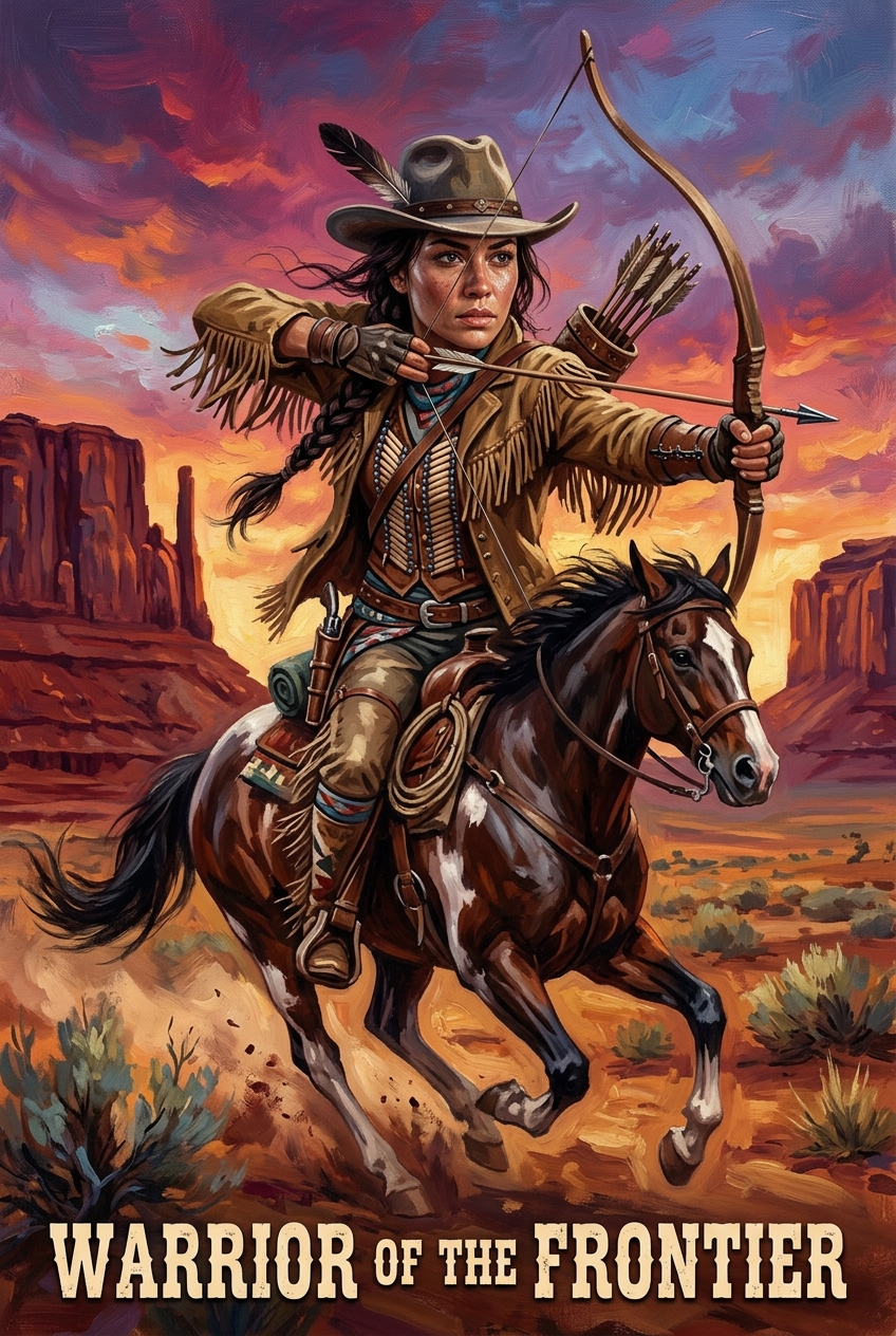 Mounted Archer Cowgirl Portrait - 10 Romantic Gift Ideas That Make Them Cry – Heartfelt & Sentimental - PortraitGift