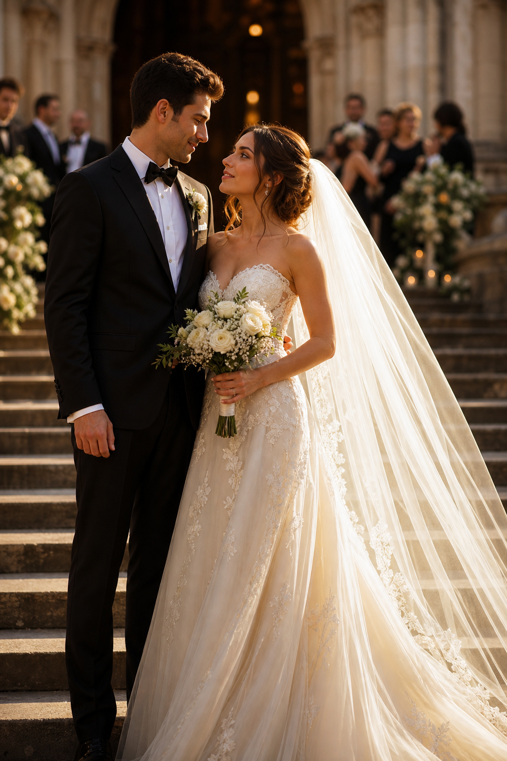 Custom Wedding Couple Portrait — Romantic AI Art from Photo