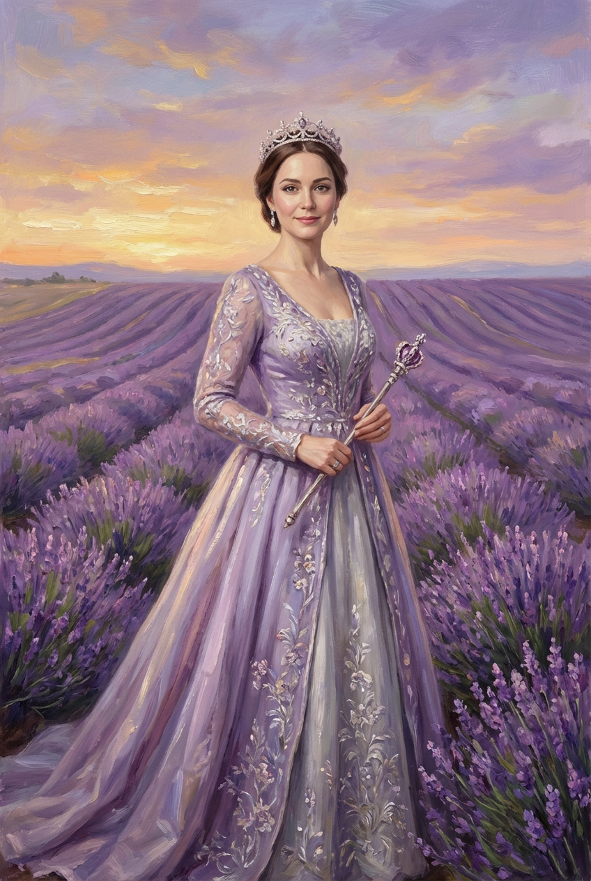 The Lavender Queen Portrait - Best Personalized Gifts for Mother's Day 2026 — Unique & Heartfelt - PortraitGift