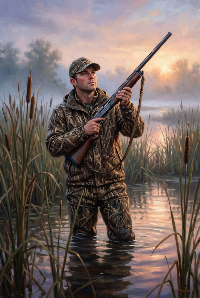 Marshland Maestro: Duck Hunter at Dawn - Best Personalized Gifts for Couples (2026 Guide) - PortraitGift
