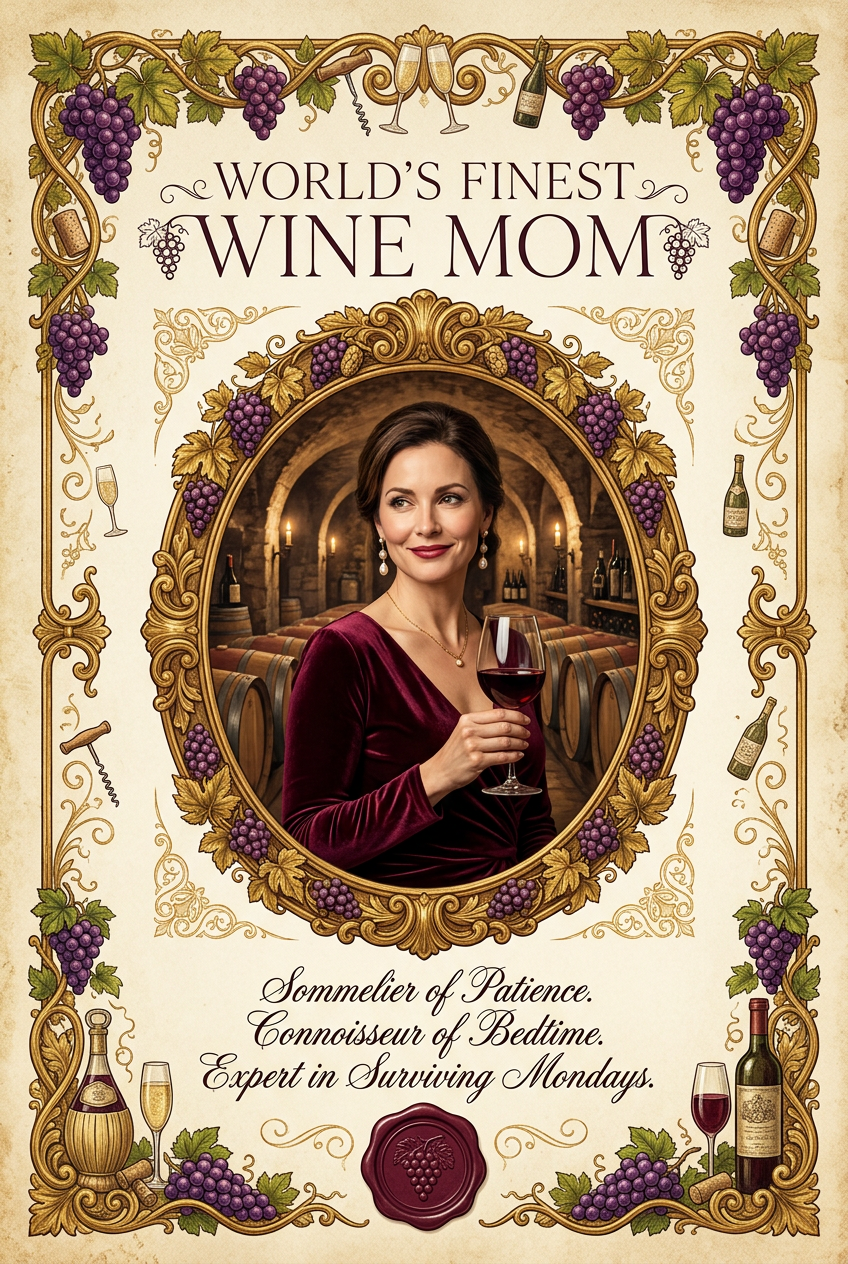 Best Wine Mom Certificate - Truly Unique Gift Ideas for 2026: One of a Kind Gifts You'll Love - PortraitGift