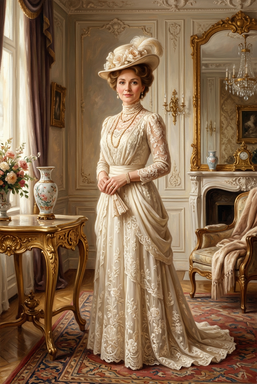 The Belle Époque Mother Portrait - Best Personalized Gifts for Couples 2026 — Romantic & Unique - PortraitGift