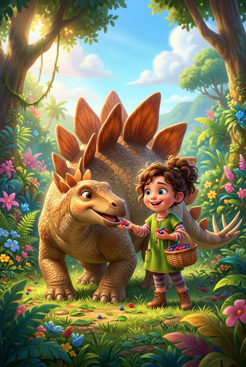 Stegosaurus Berry Picking Custom Portrait - 10 Romantic Gift Ideas That Make Someone Special Cry - PortraitGift