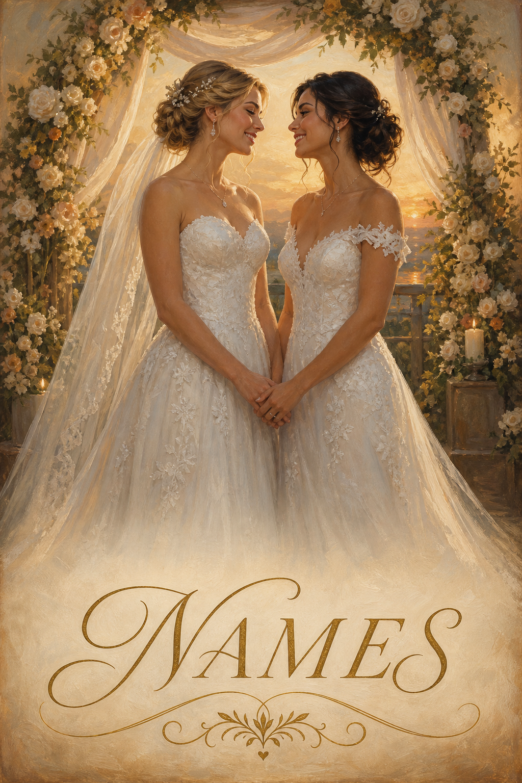 Custom Wedding Couple Portrait — Romantic AI Art from Photo