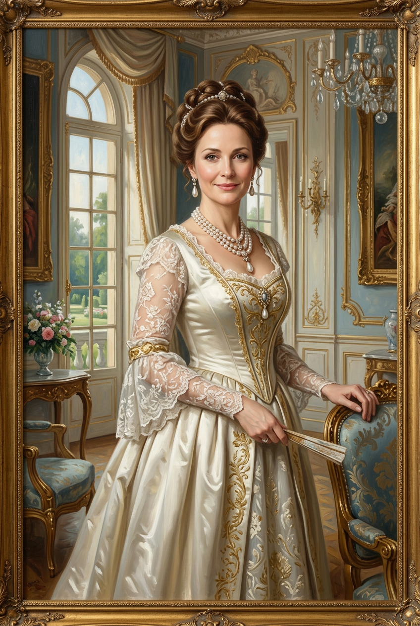 The Pearl Duchess Portrait - Best Graduation Gift Ideas 2026 — Personalized & Unique - PortraitGift