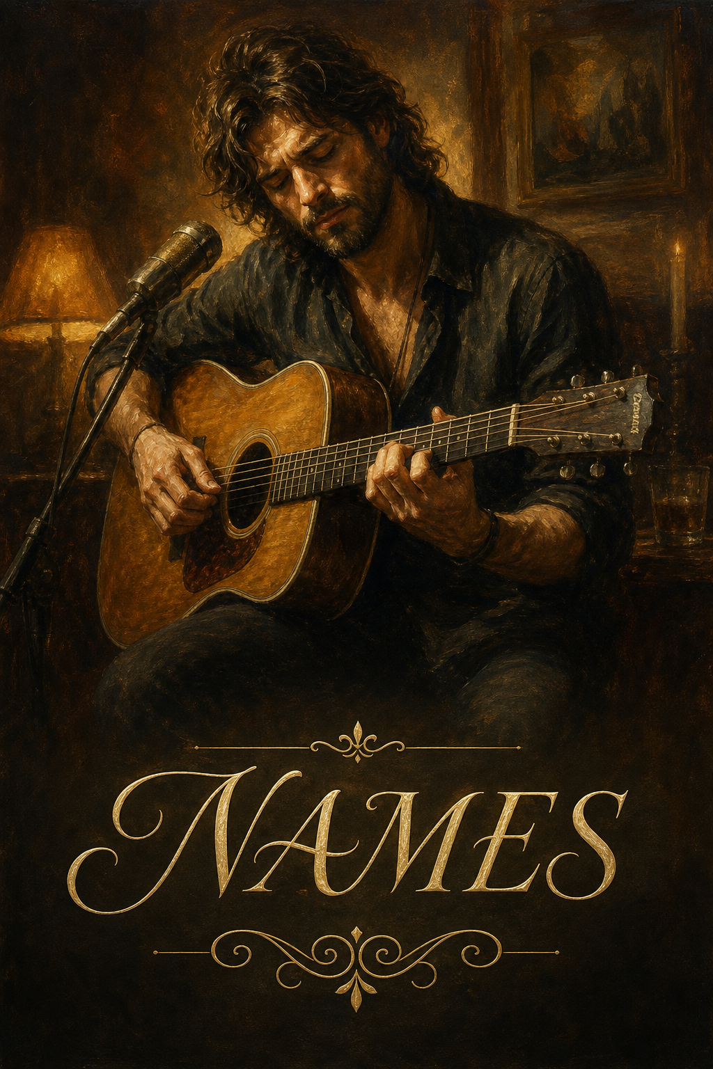 Custom Hobby Single-Man Portrait — Serene Musician from Photo