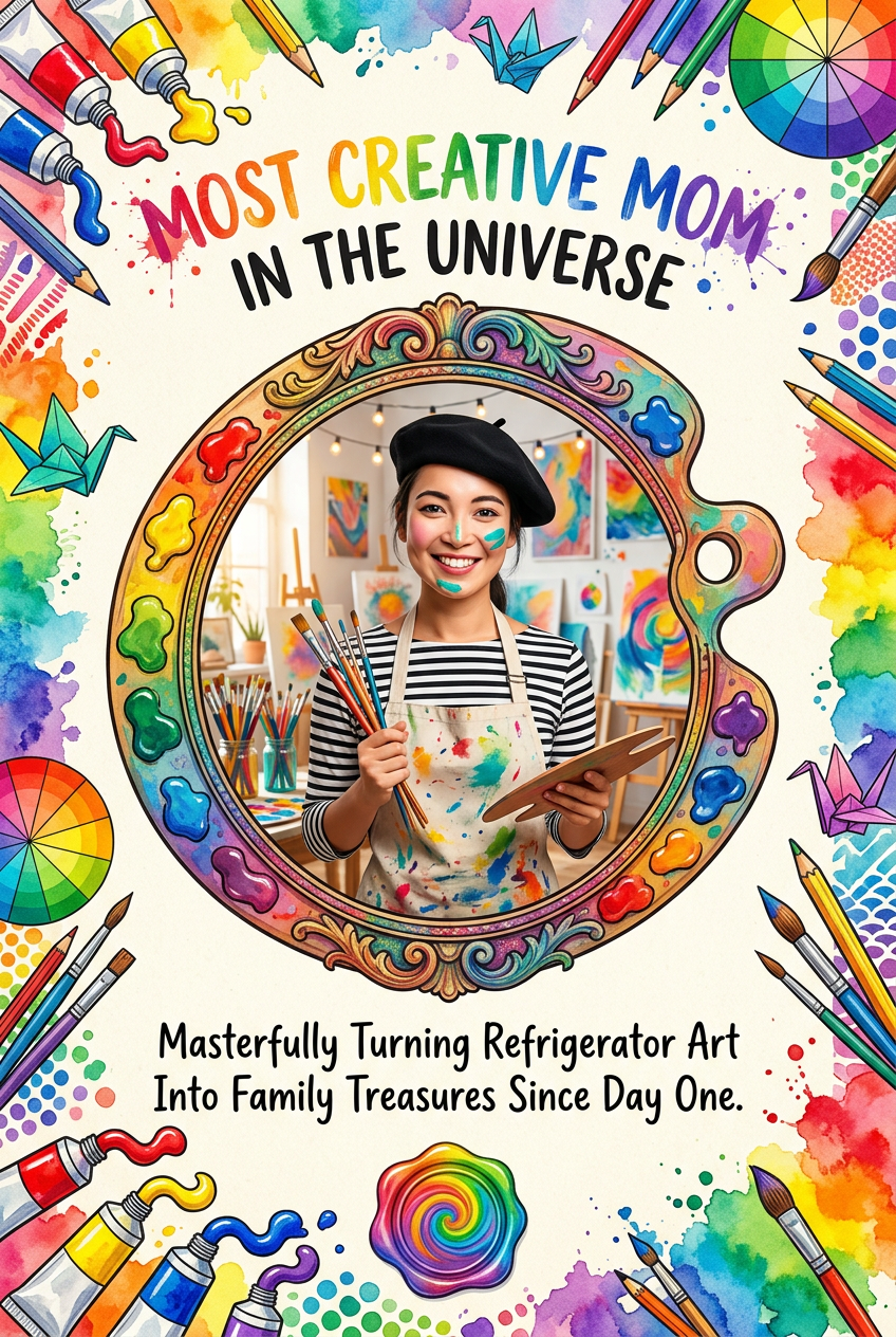 Best Artist Mom Certificate - Best Personalized Wedding Gift Ideas 2026 | Unique & Romantic Presents - PortraitGift