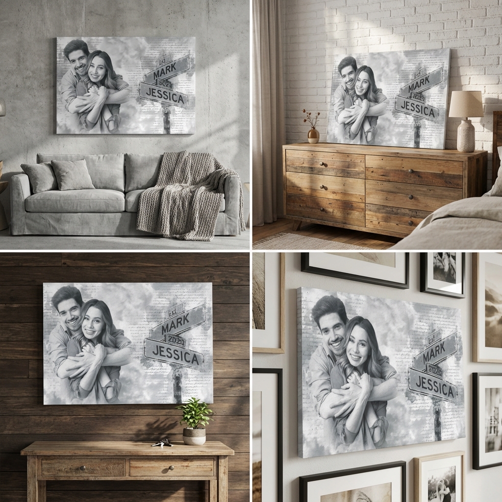 Custom Anniversary Canvas Product