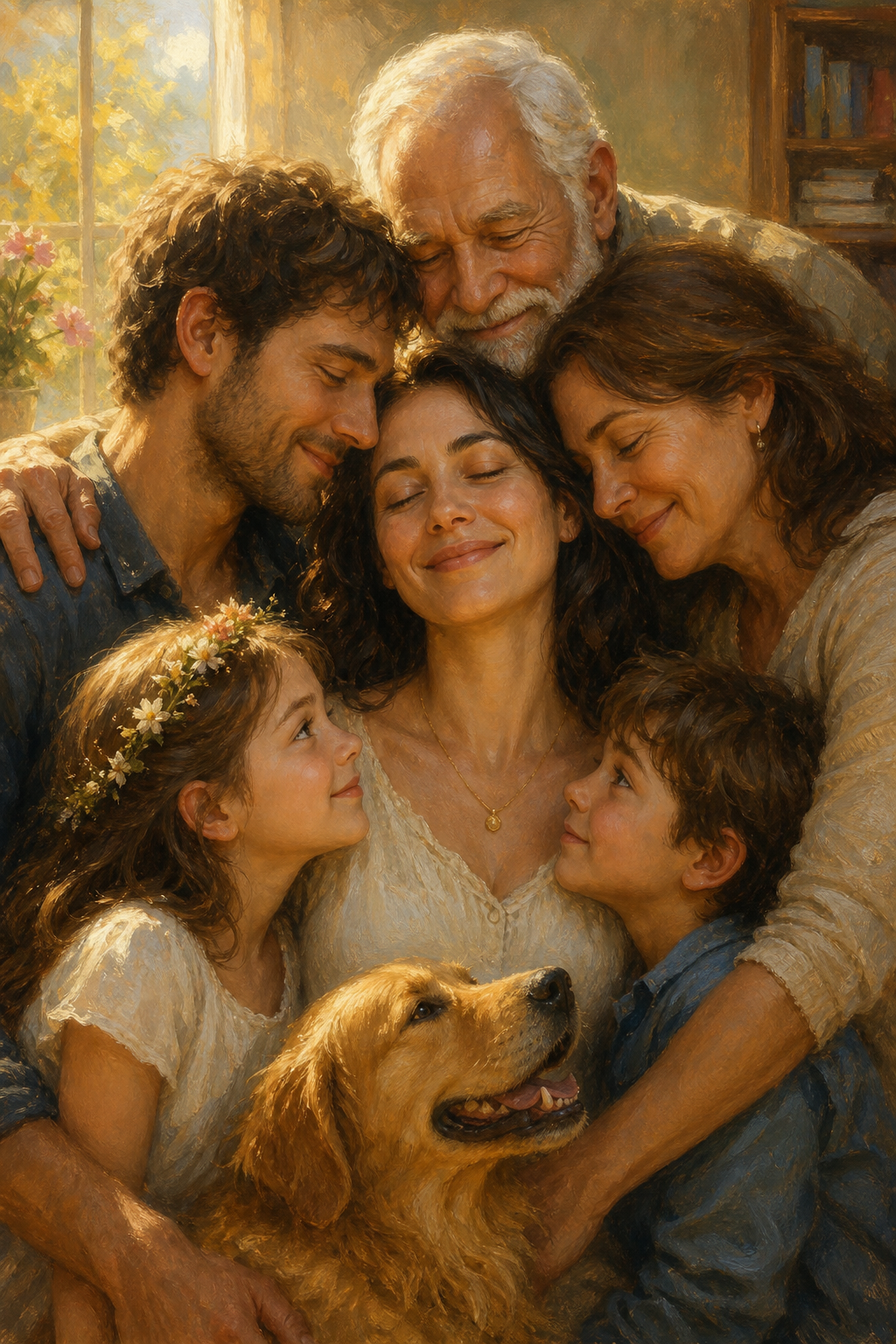 Custom GetWell Family Portrait — Healing Moments from Photo