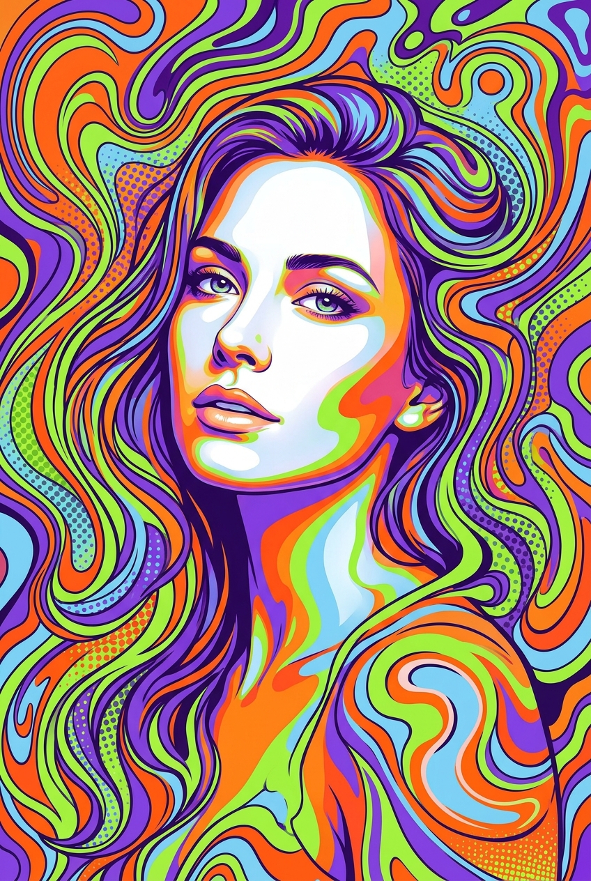 Psychedelic Dreamer Custom Portrait Pop Art - Best Personalized Portrait Gift: Expert Buying Guide - PortraitGift