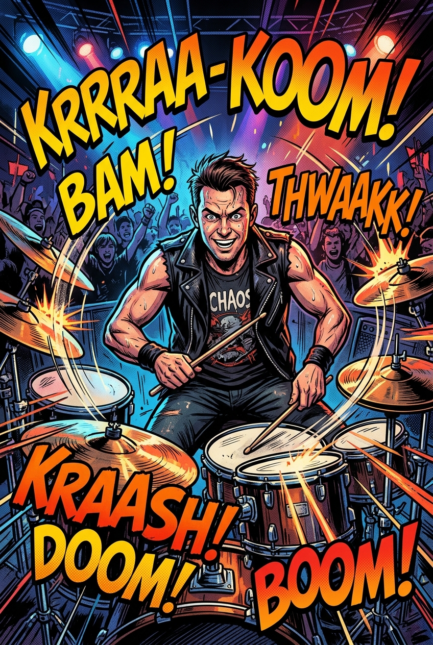 Rhythmic Drummer Custom Portrait - Best Father's Day Gift 2026: Personalized Portraits - PortraitGift