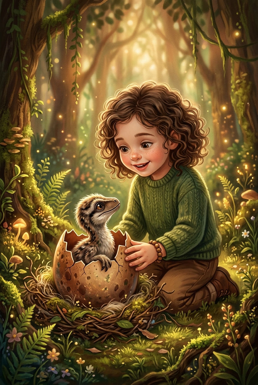 Baby Velociraptor Hatchling Custom Portrait - Best Christmas Gift: Custom Baby Velociraptor Portrait - PortraitGift