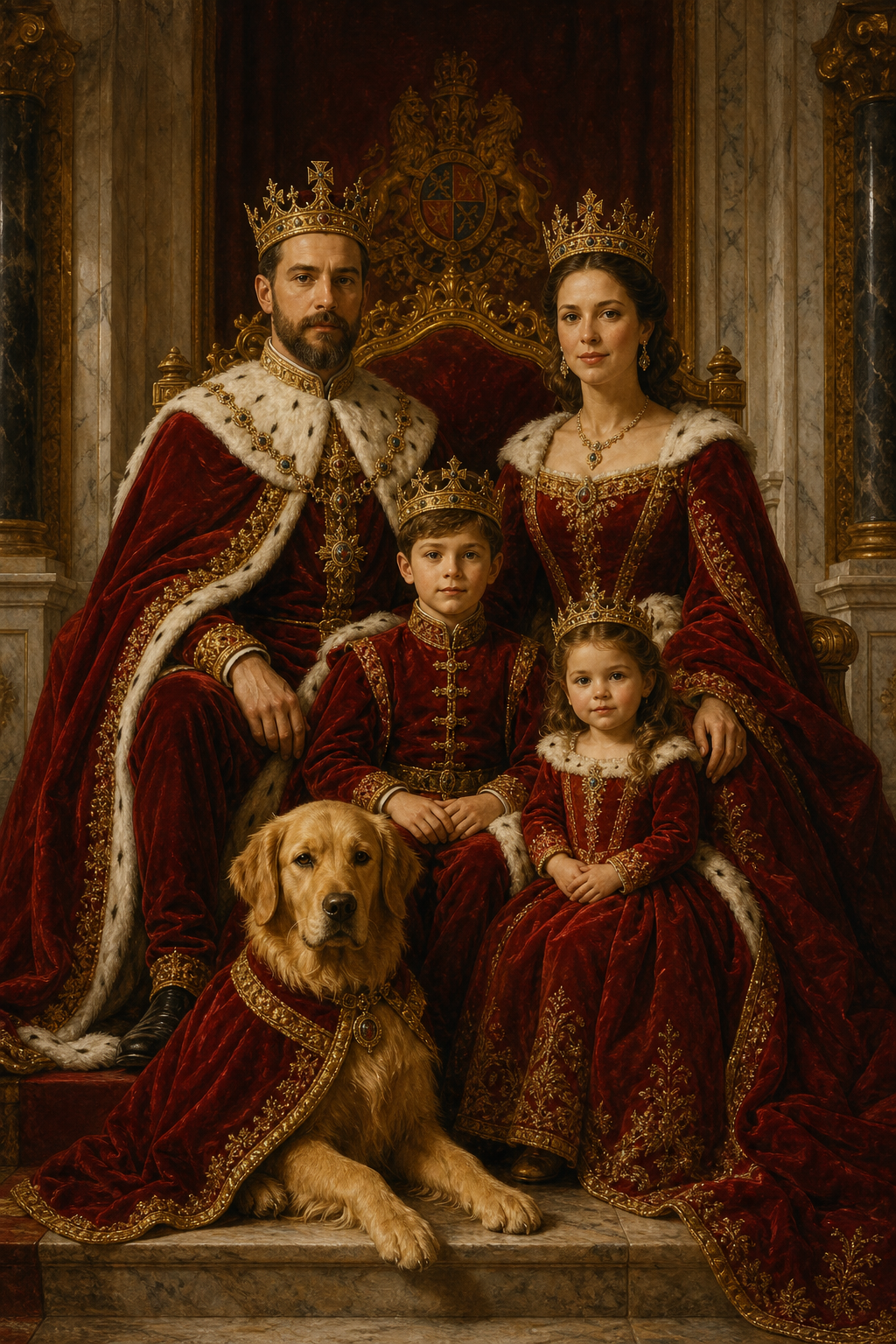 Custom Royal Family Portrait — Heroic AI Art from Photo