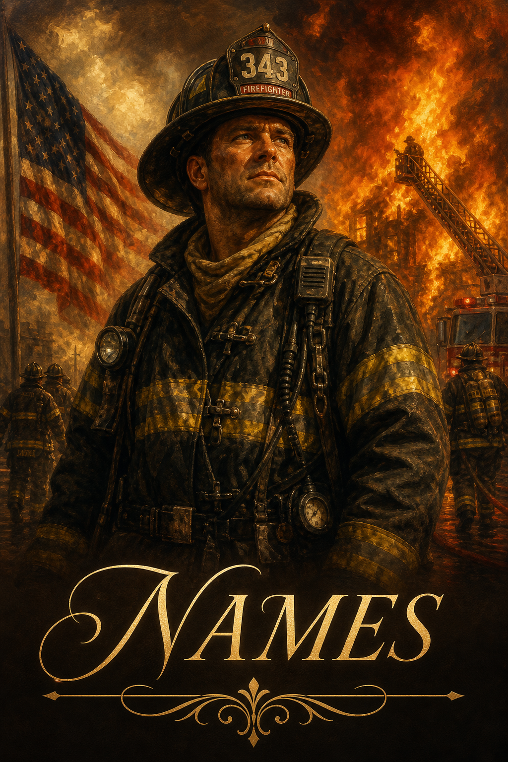 Custom Firefighter Hero Portrait — Personalized AI Art from Photo