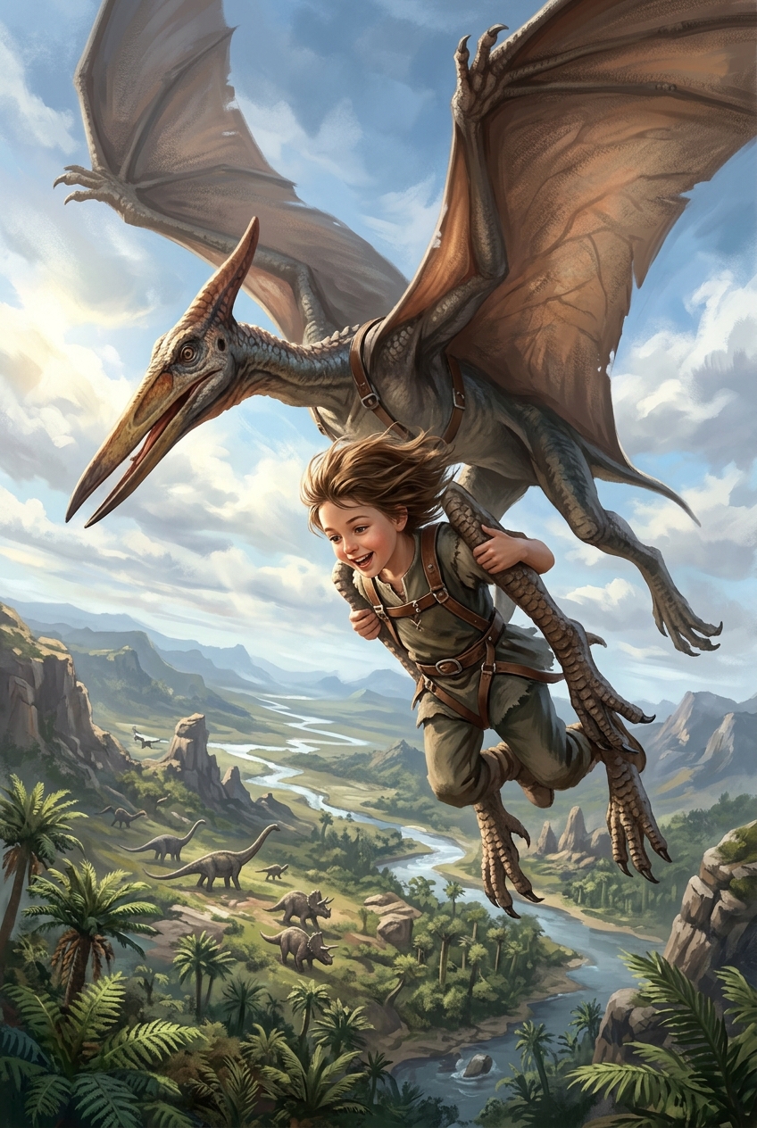 Prehistoric Glider Pterodactyl Custom Portrait - Best Personalized Portrait Gift: 2026 Buying Guide - PortraitGift